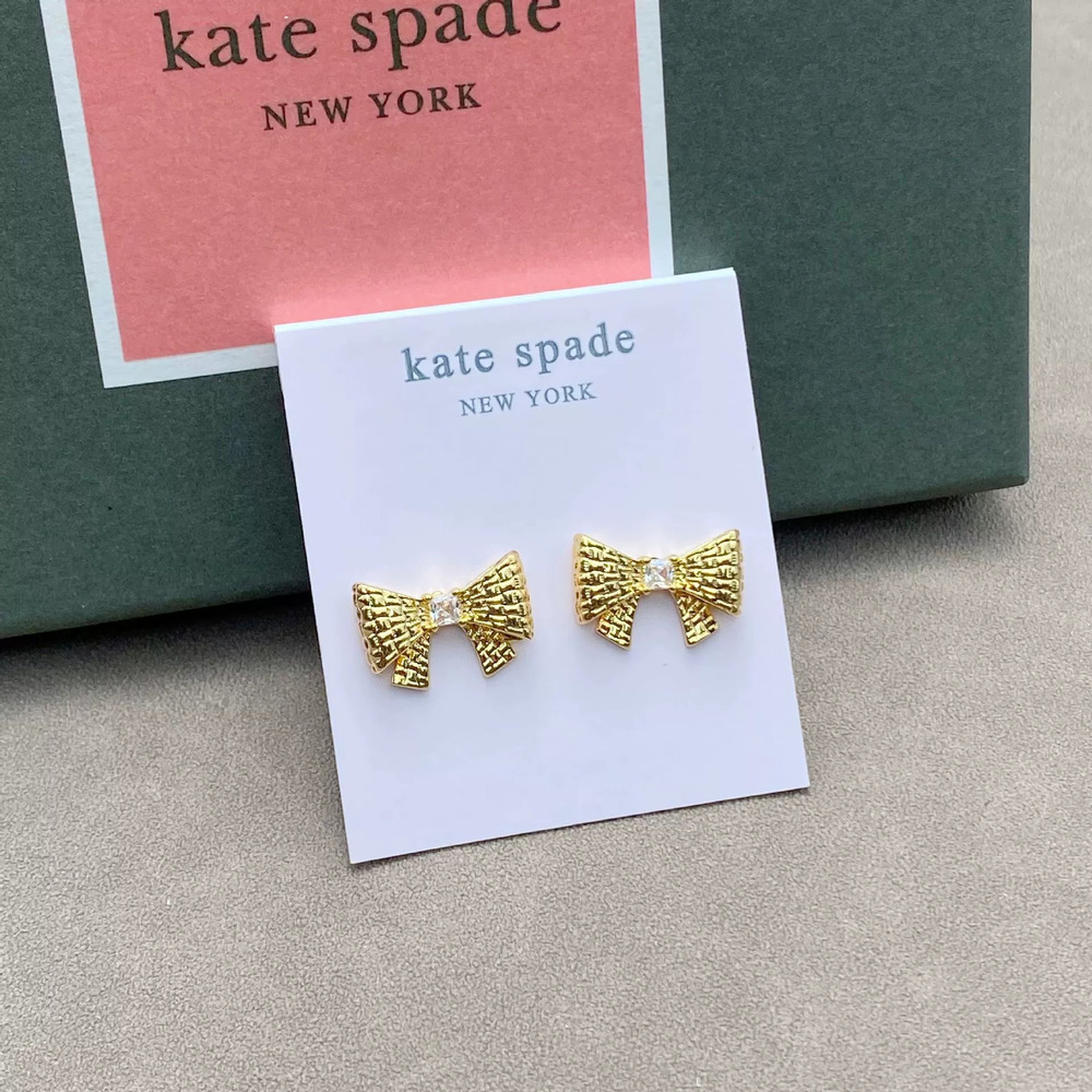 kate spade Bow Freshwater Pearl Earrings with Diamond